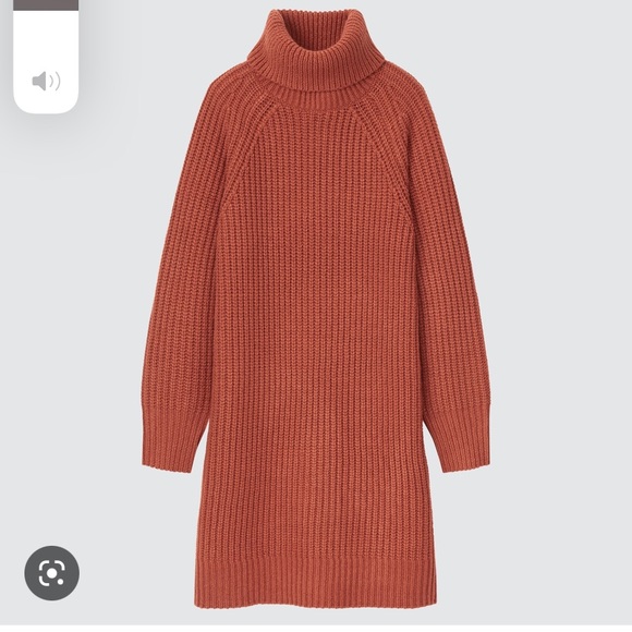 Uniqlo Low-Gauge knit turtleneck Sweater dress - Picture 2 of 6